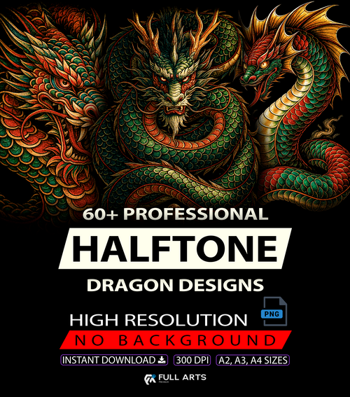 Dragon Pack 60+ Halftone Designs