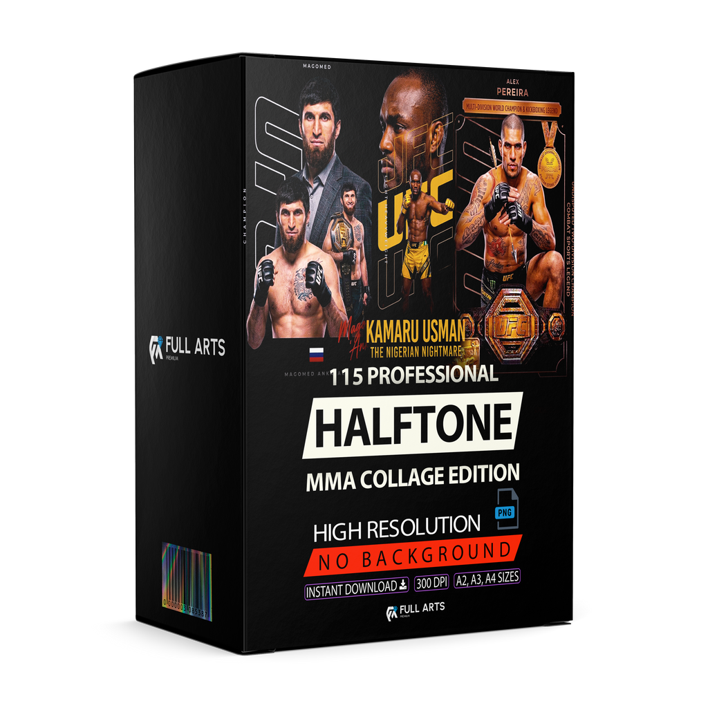 Pack 115 Halftone MMA Collage Designs