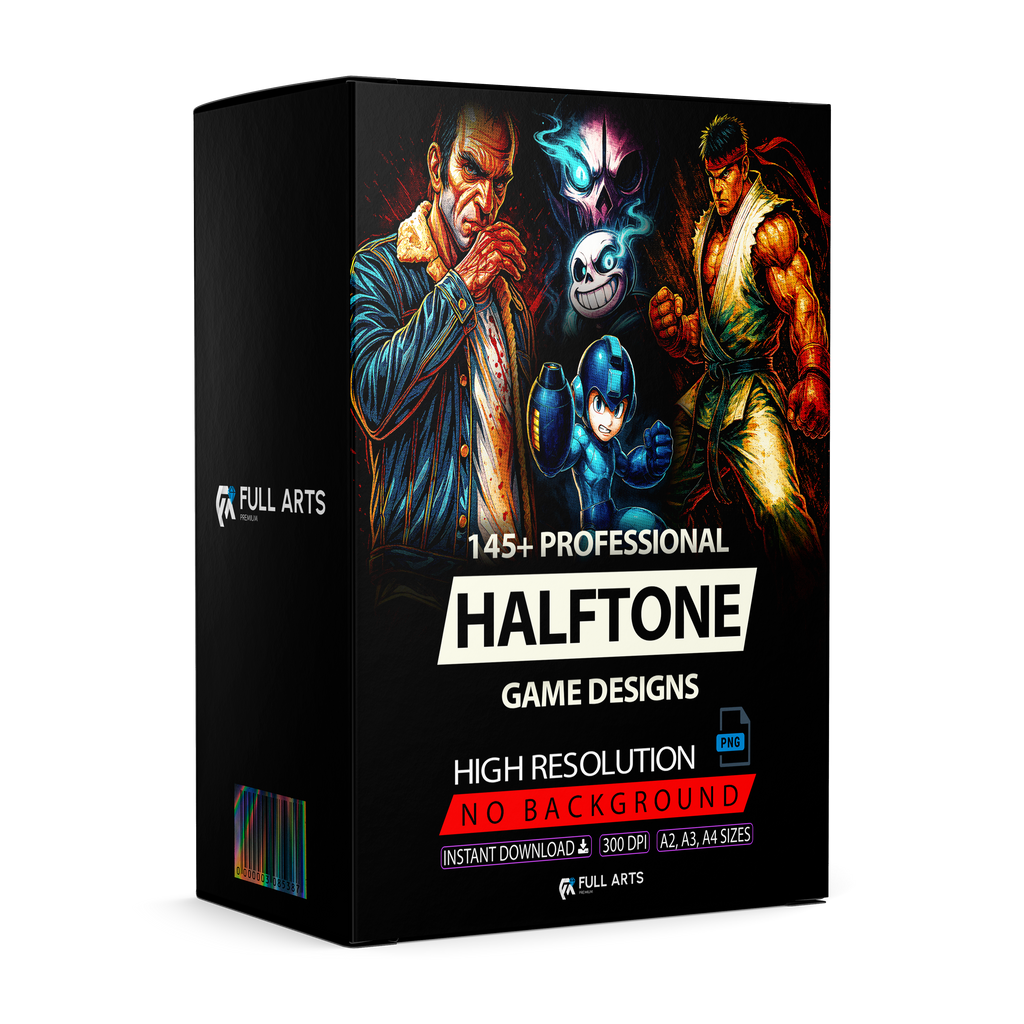 Pack 145+ Halftone Game Designs