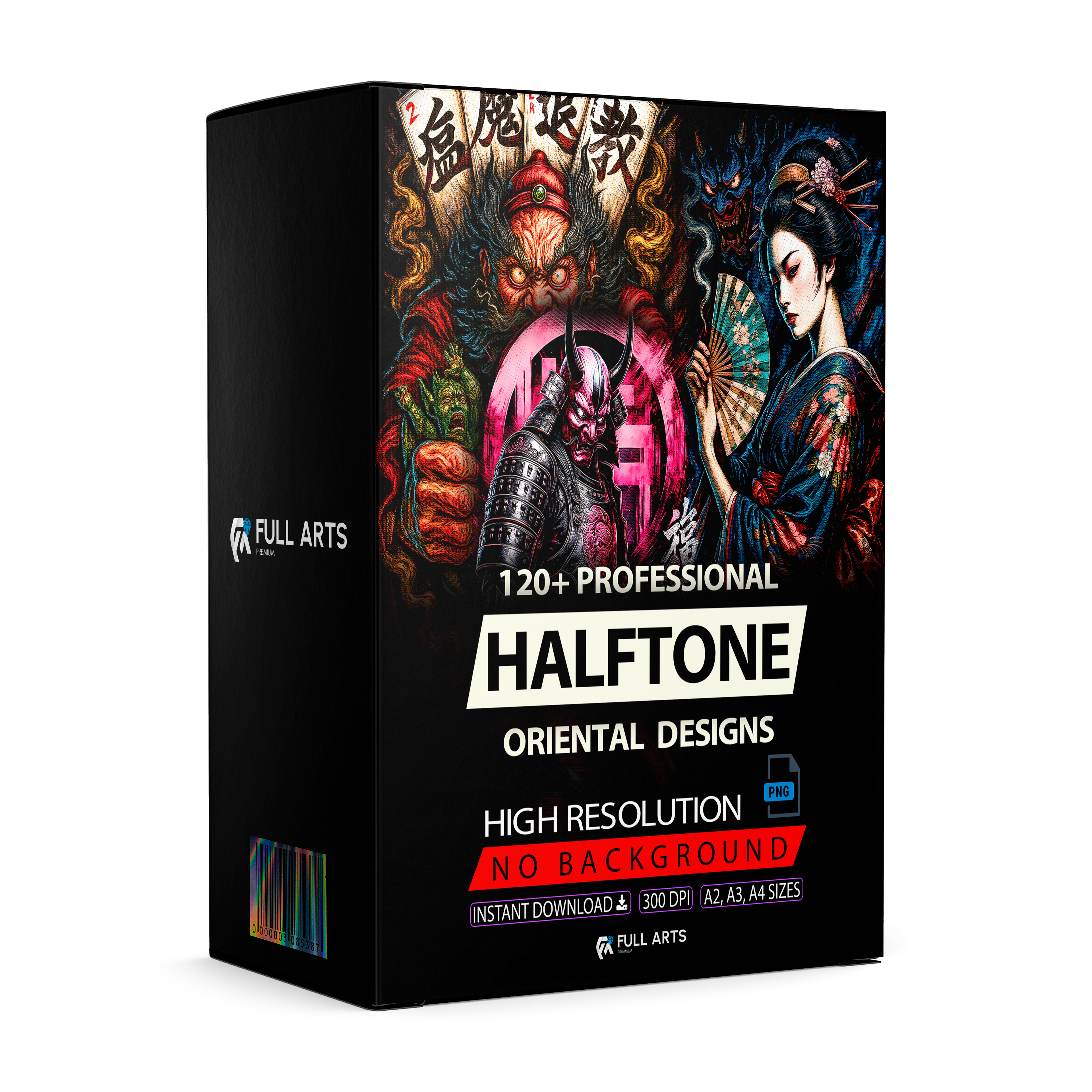 Pack 120+ Halftone Oriental Designs