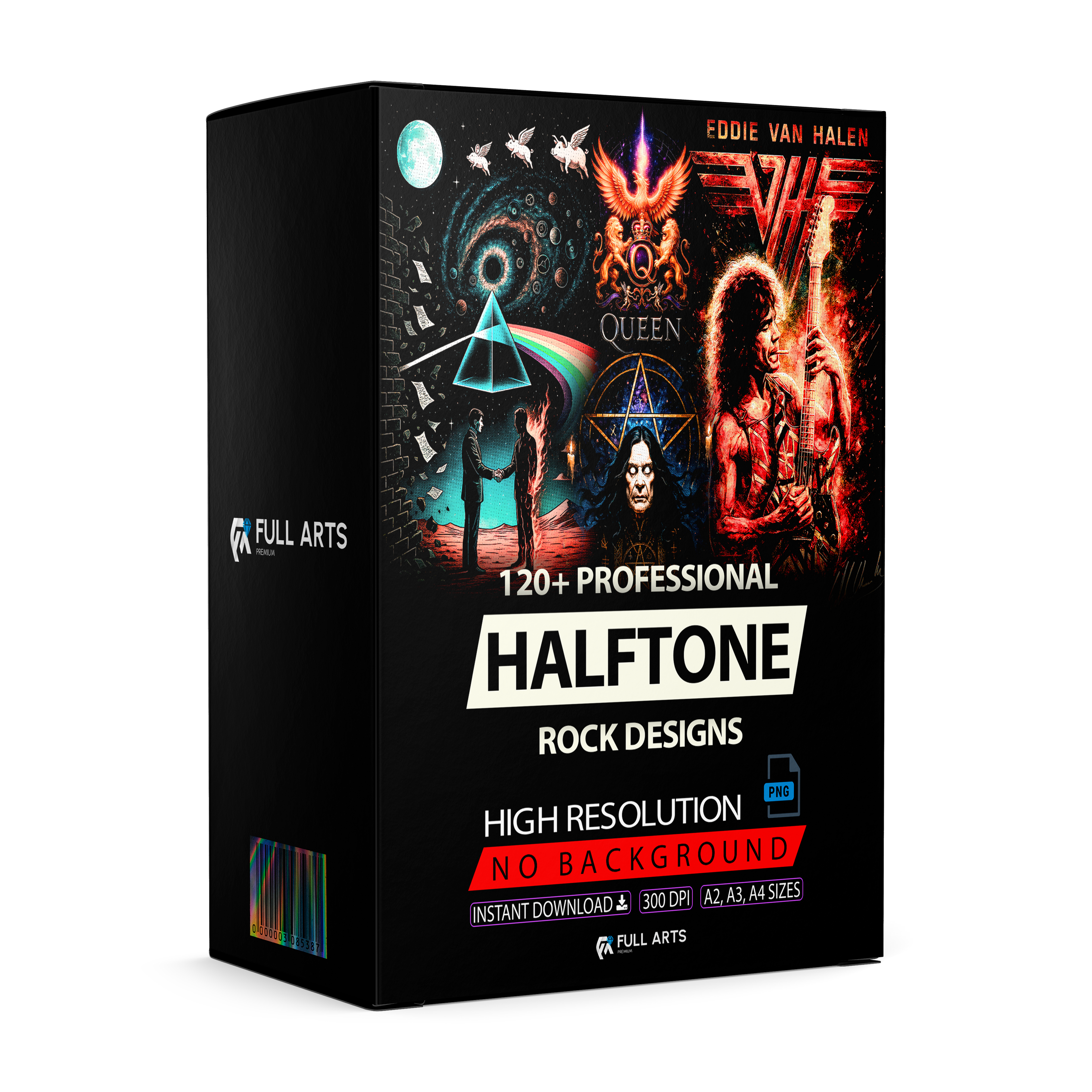 Pack 120+ Halftone Rock Designs