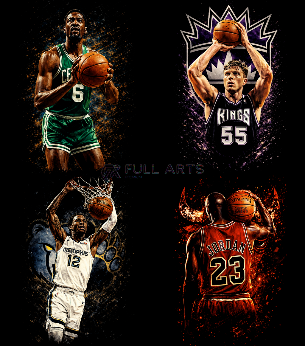 Pack 75+ Halftone NBA Legends Designs