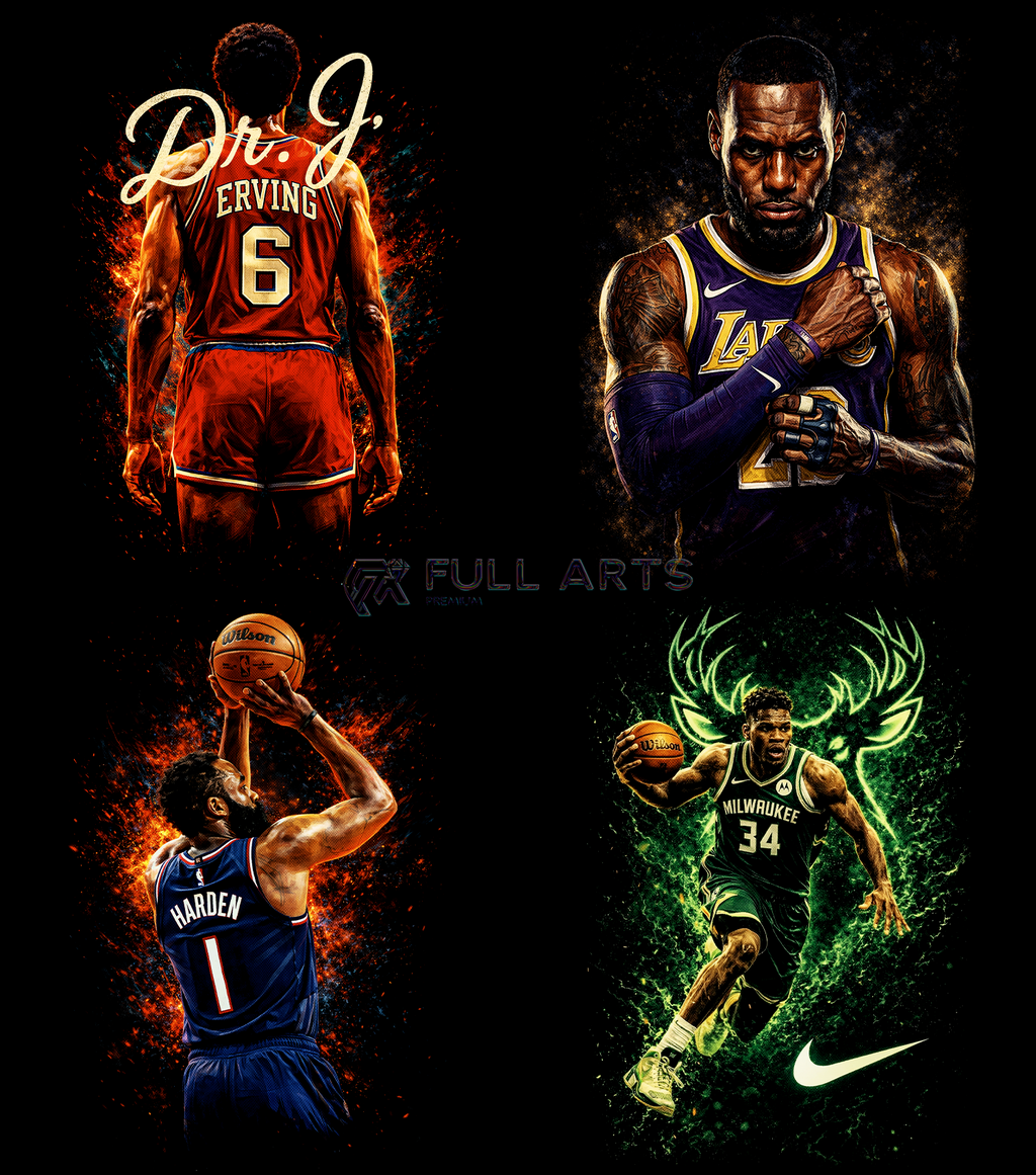 Pack 75+ Halftone NBA Legends Designs