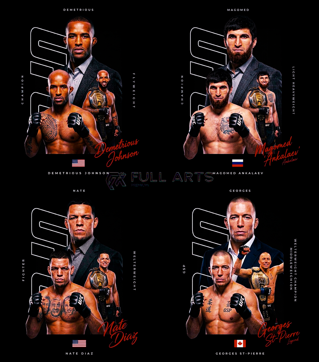 Pack 115 Halftone MMA Collage Designs