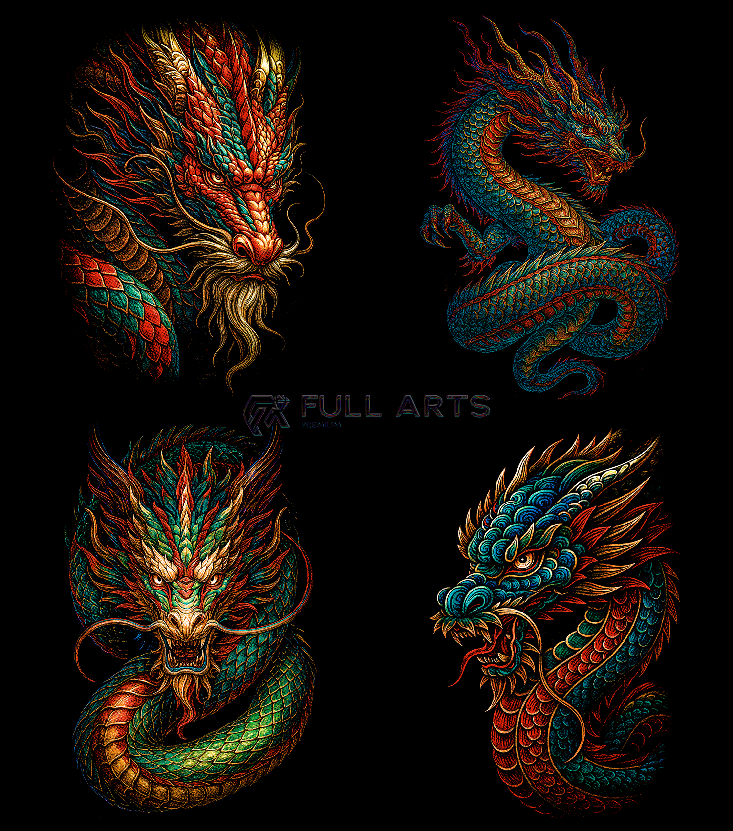 Dragon Pack 60+ Halftone Designs