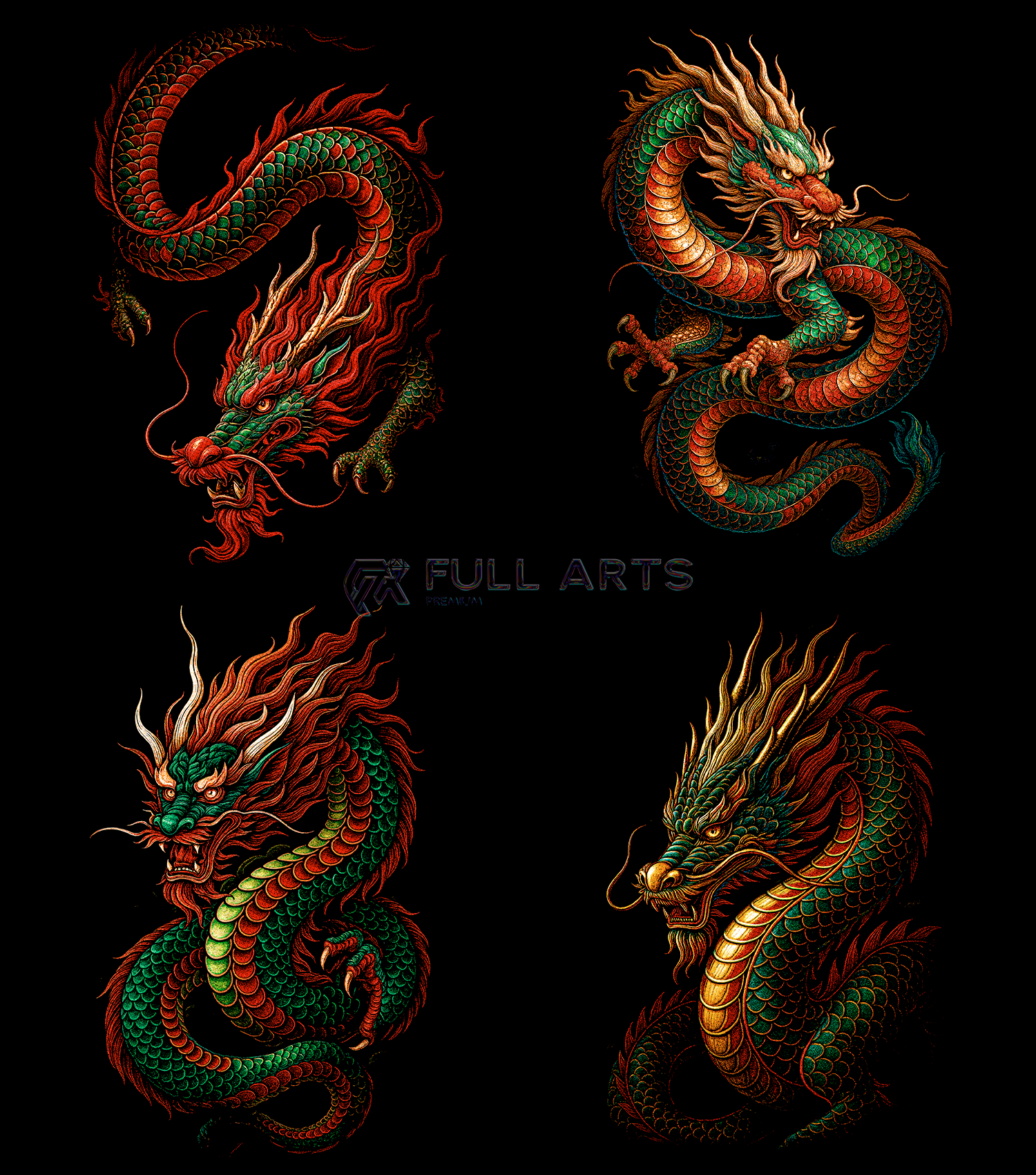 Dragon Pack 60+ Halftone Designs