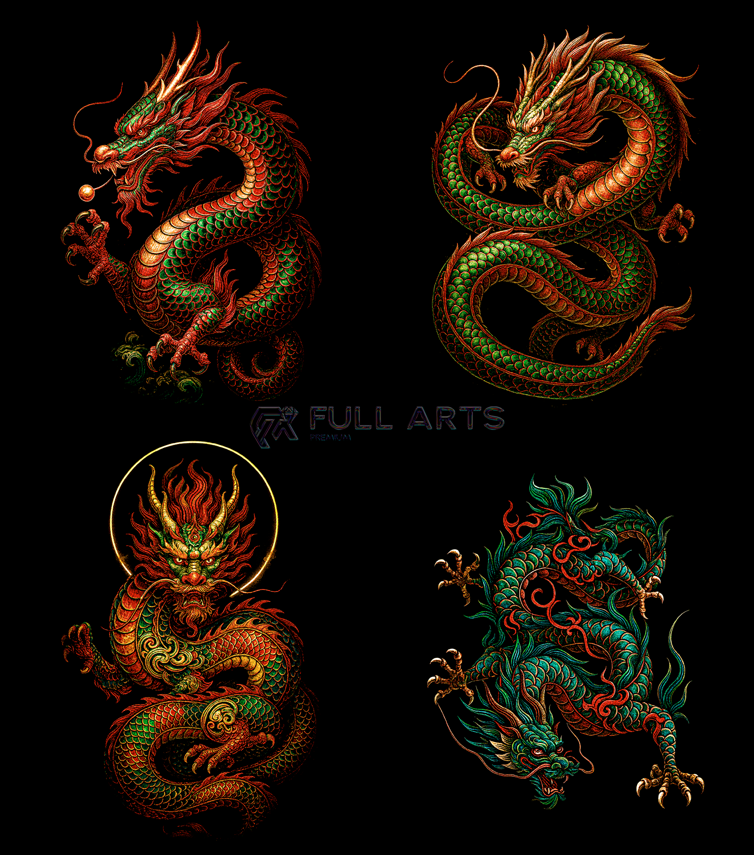 Dragon Pack 60+ Halftone Designs