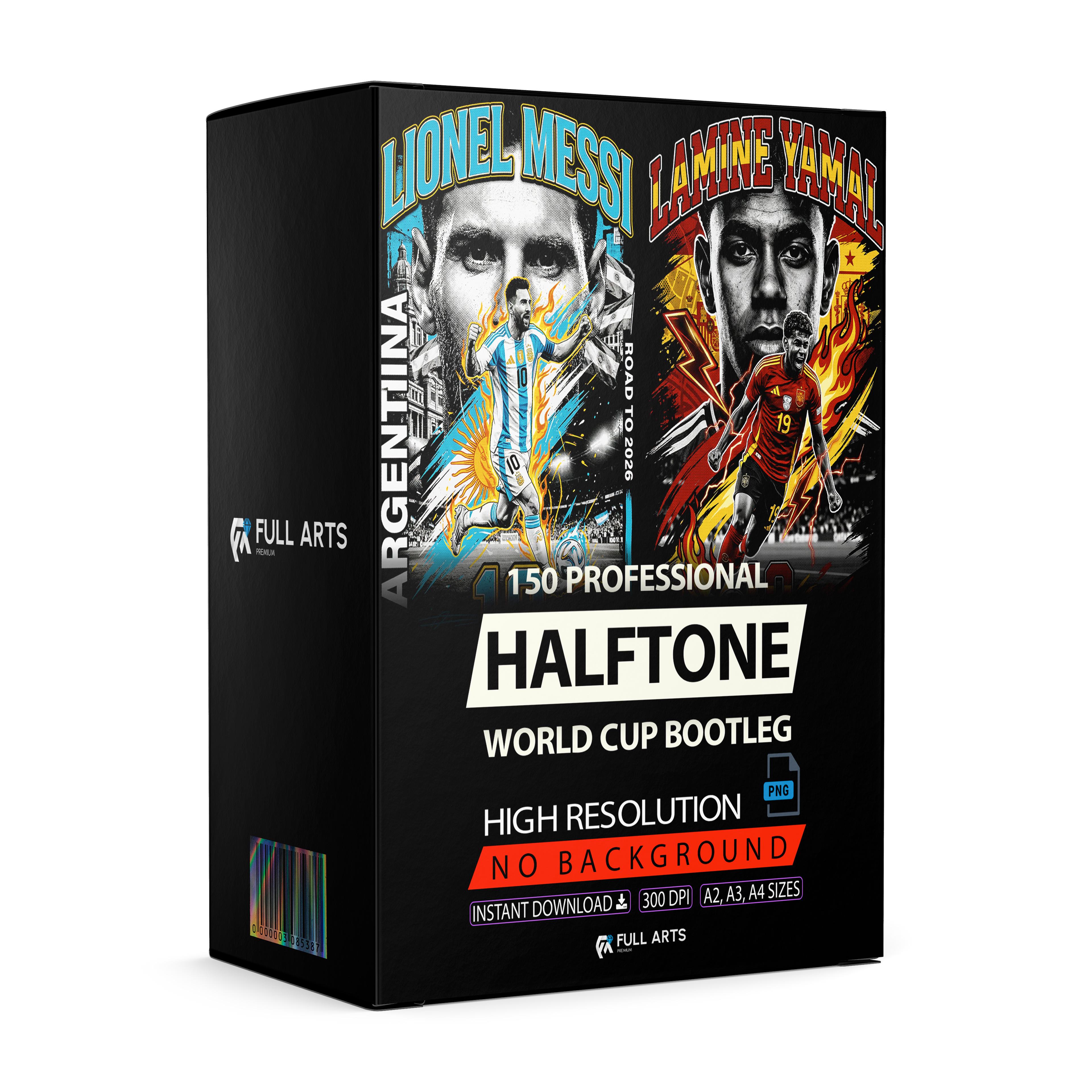 Pack 150 Halftone Cup Bootleg Stars Designs