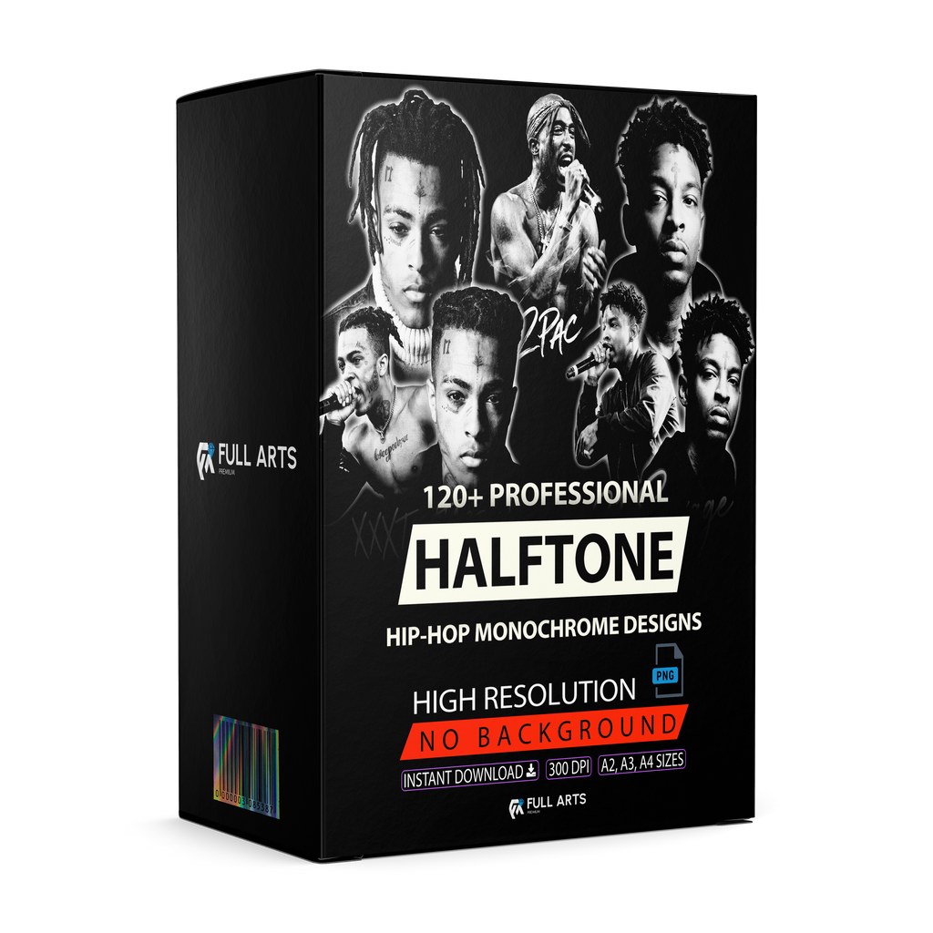 120+ Hip-Hop Monochrome Halftone Designs
