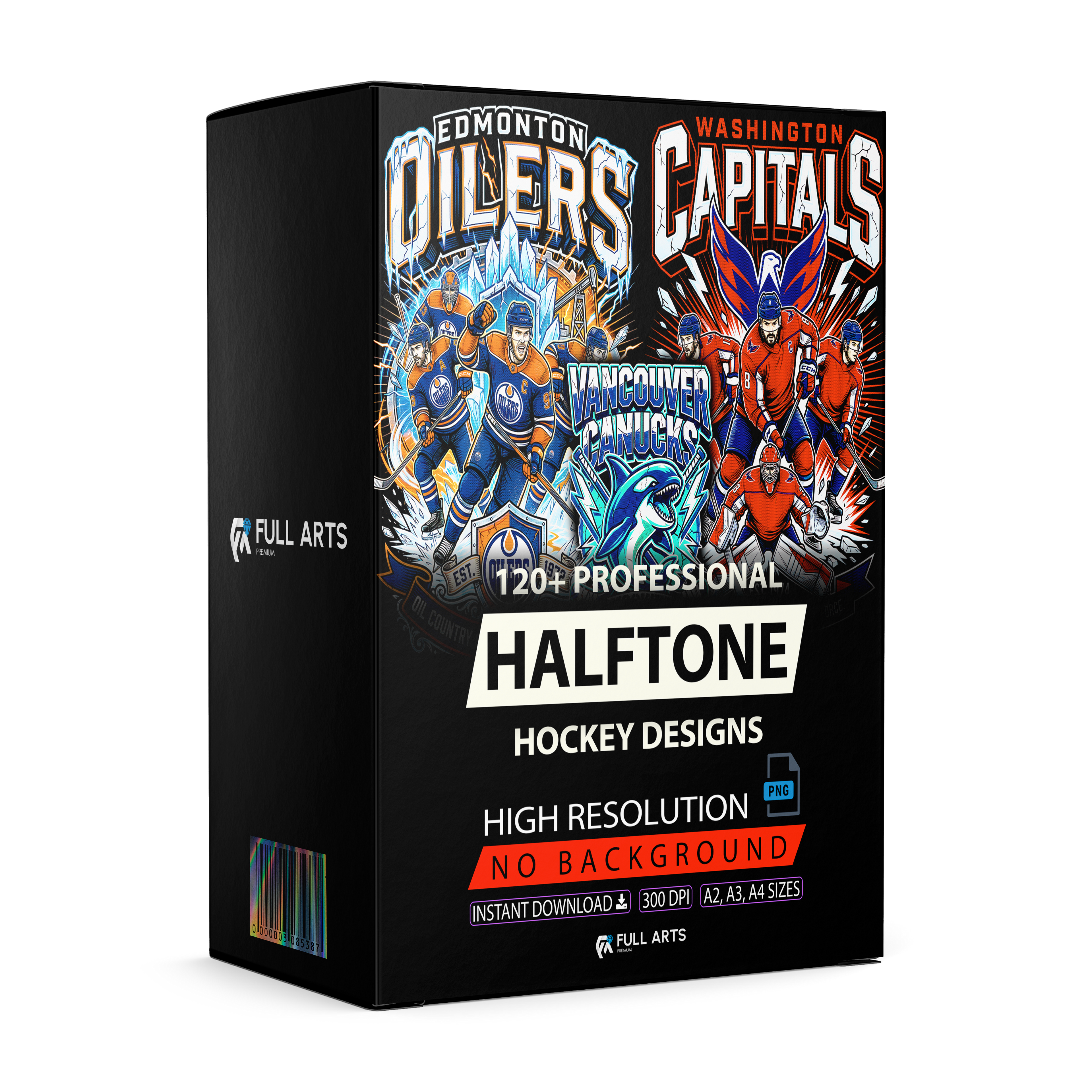 120 Hockey Bootleg Halftone Designs