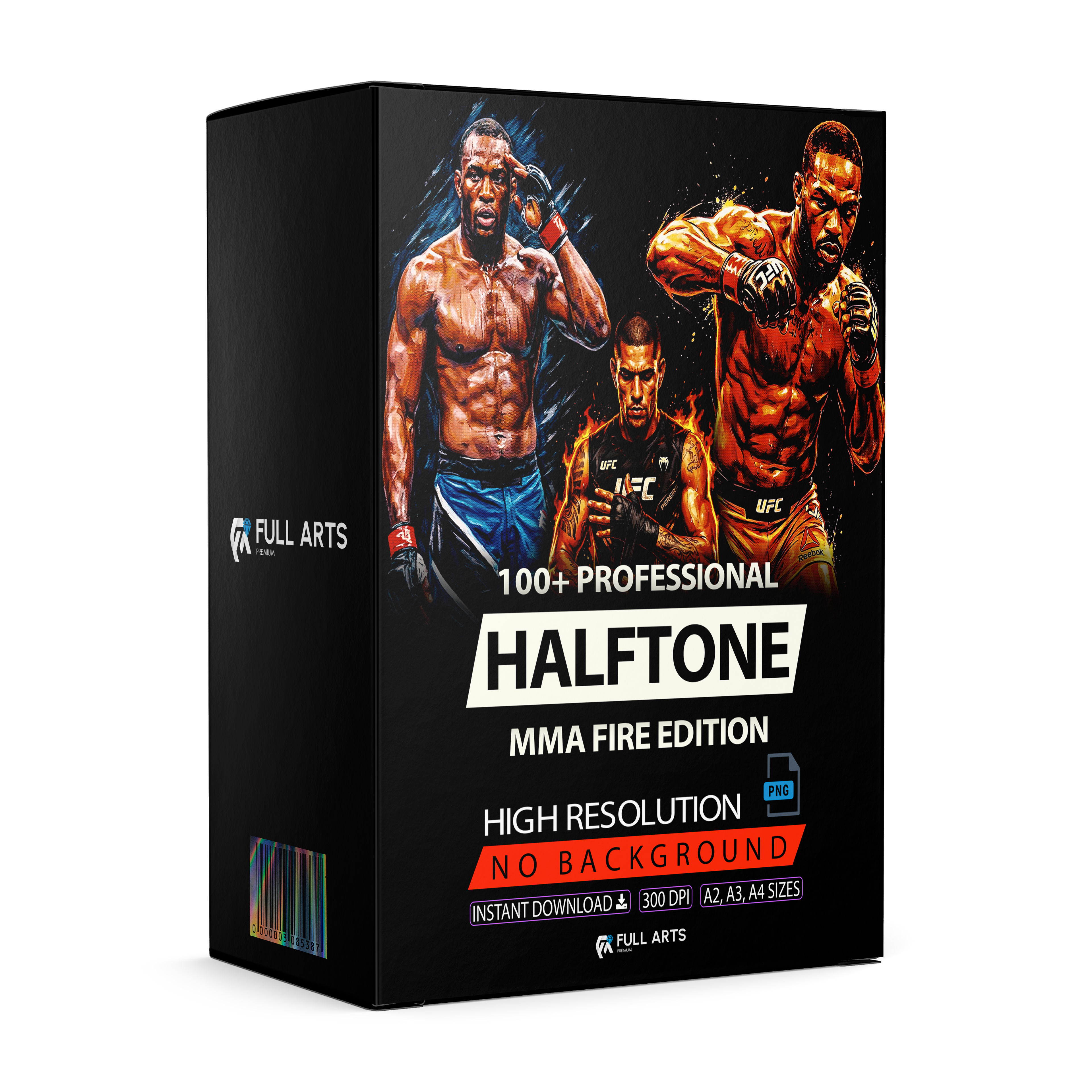 Pack 100+ Halftone MMA Fire Designs