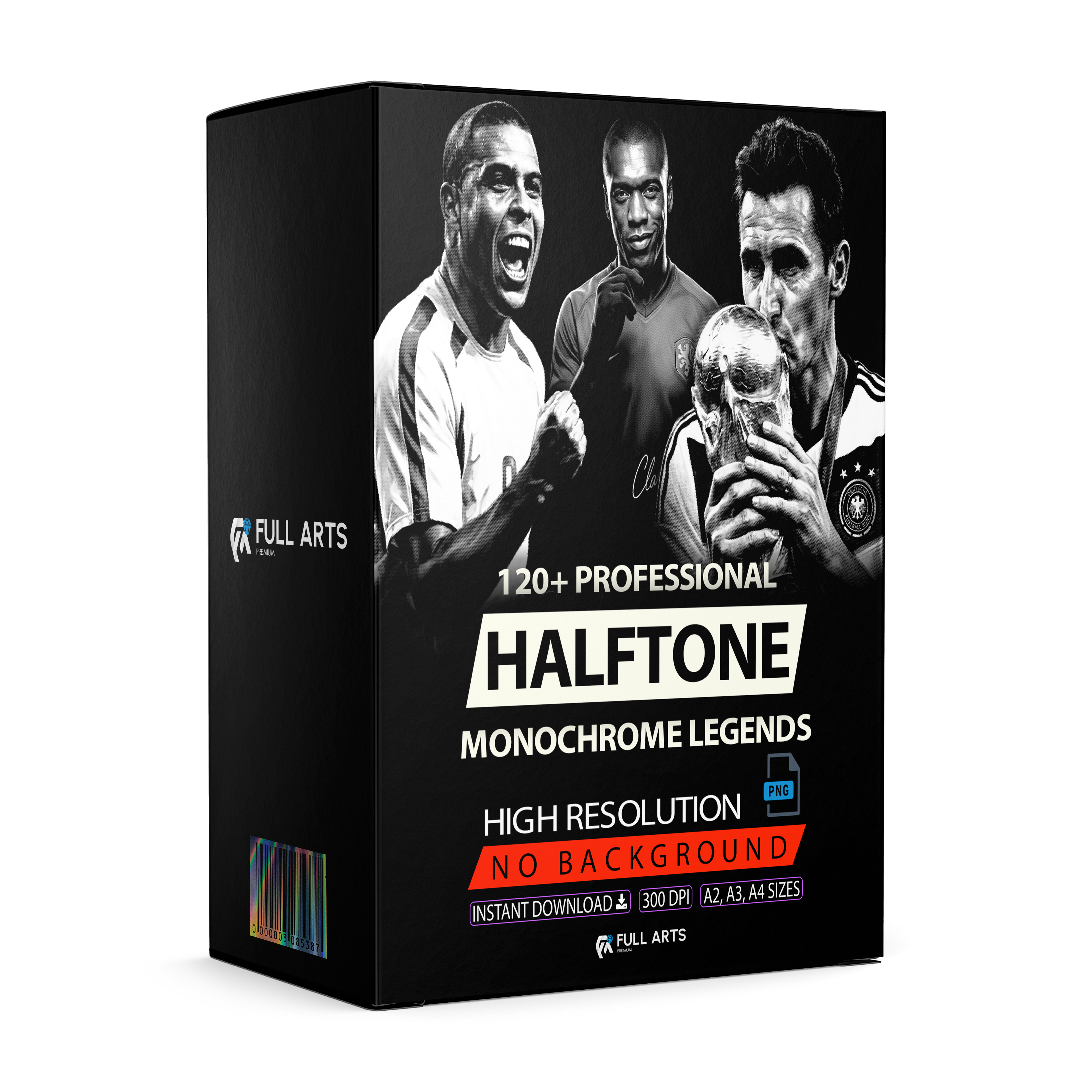 Pack 120+ Halftone Monochrome Legends Designs