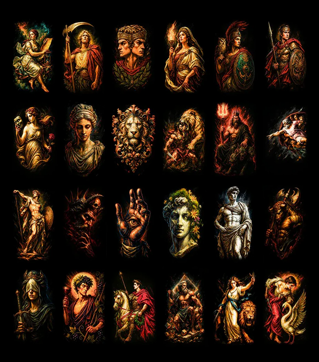 Pack 130+ Halftone Greek Designs