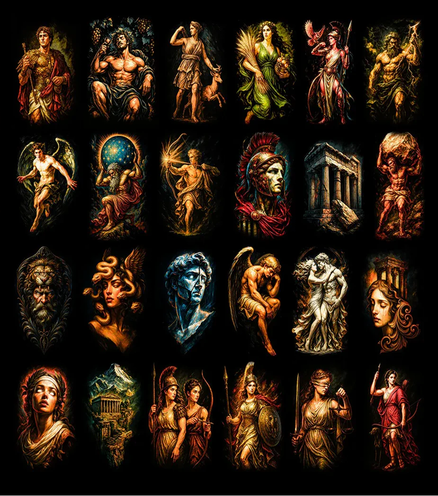 Pack 130+ Halftone Greek Designs
