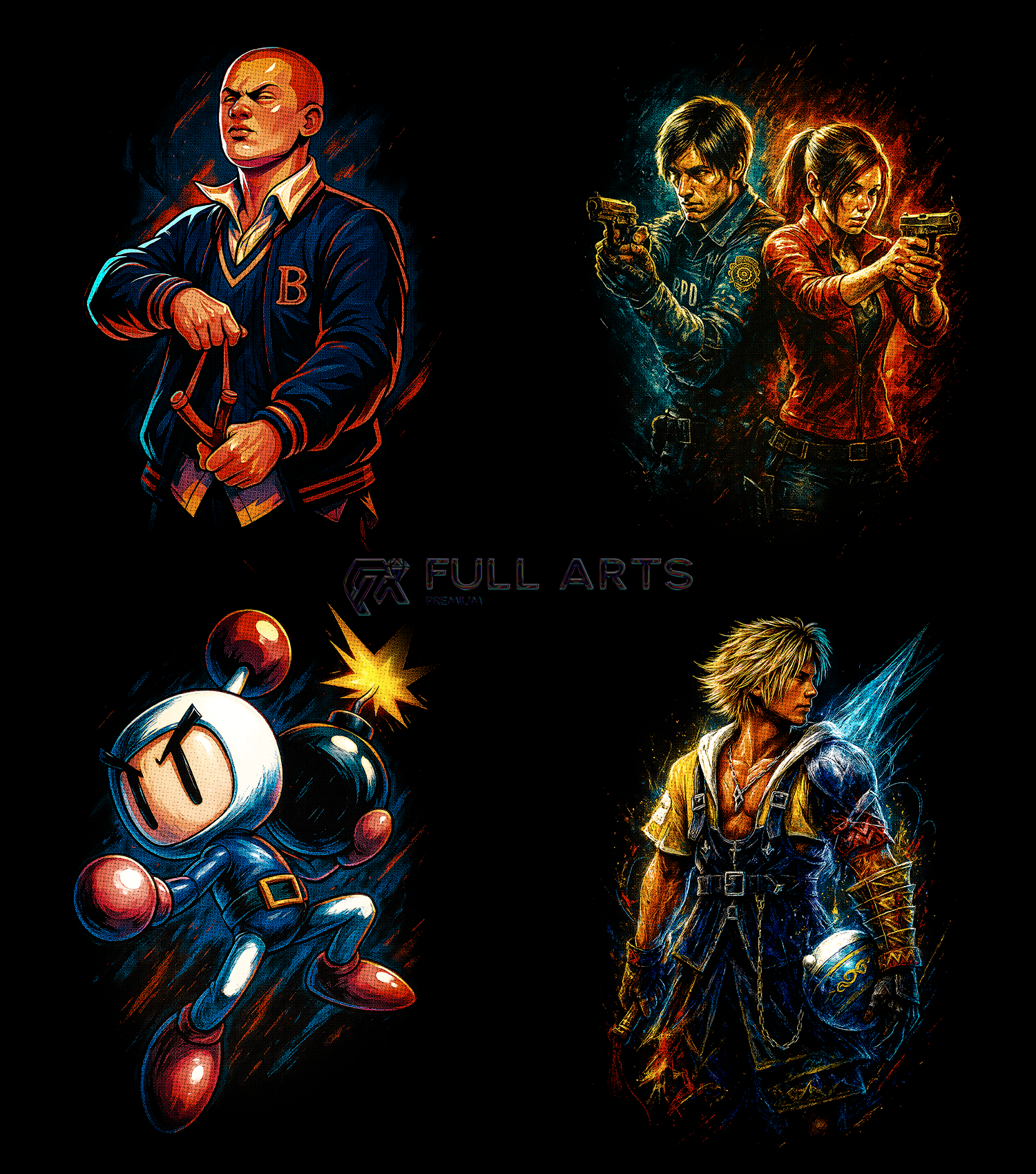 Pack 145+ Halftone Game Designs