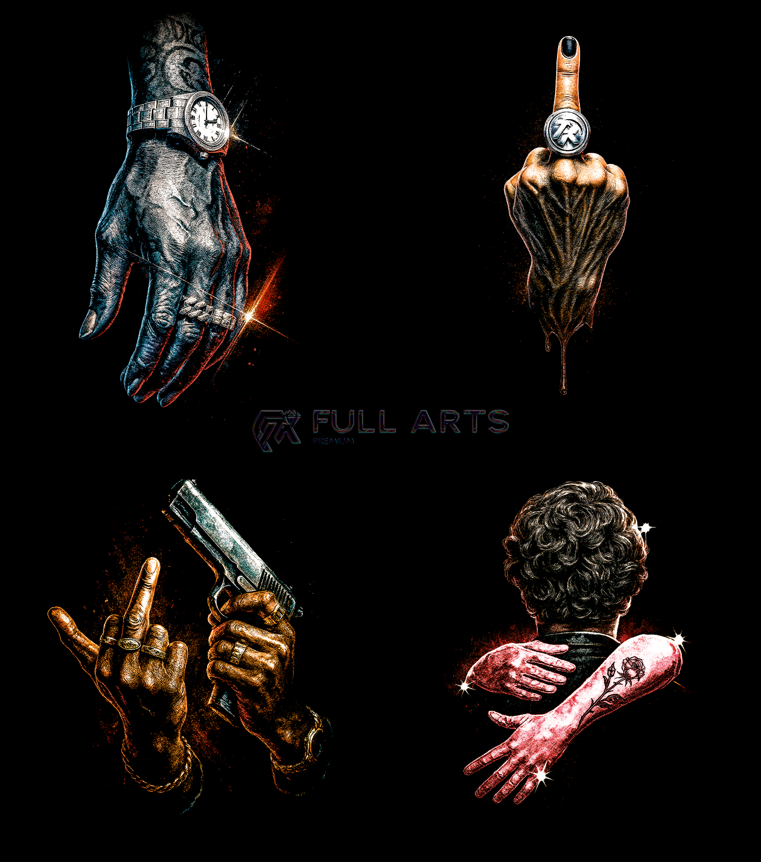 Streetwear Hand 70+ Halftone Designs