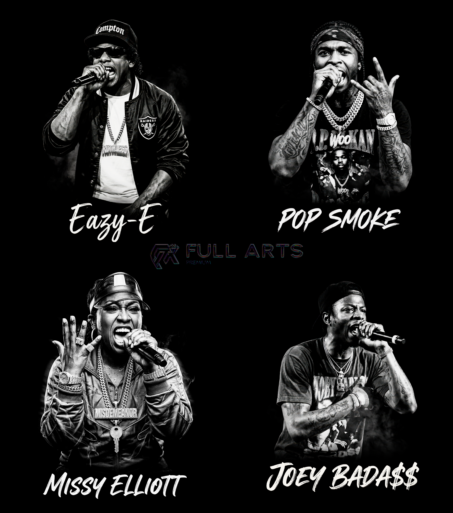 120+ Hip-Hop Monochrome Halftone Designs
