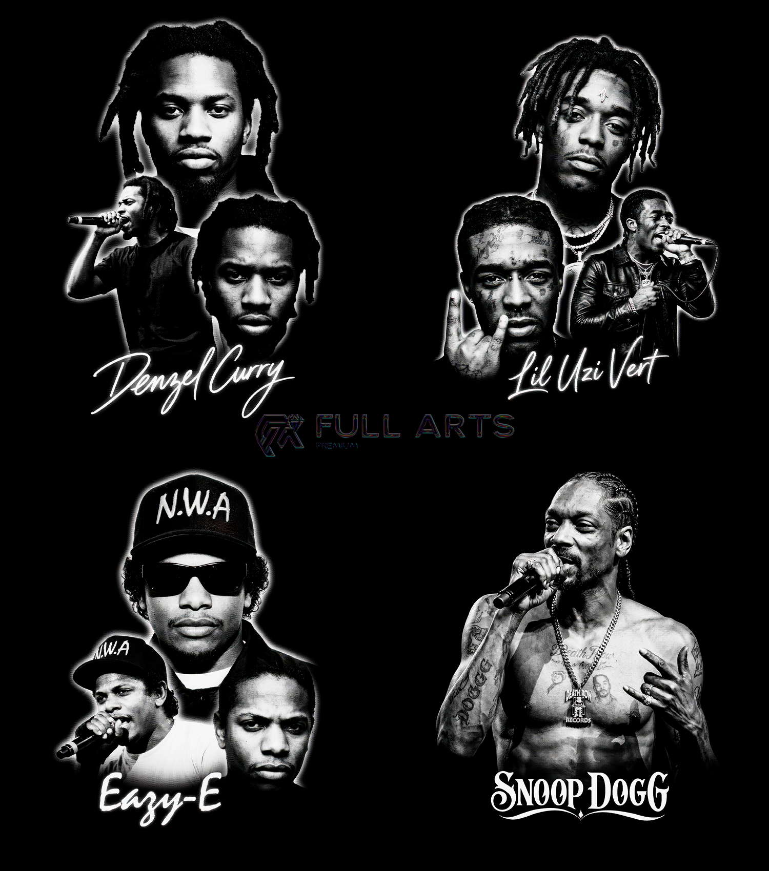 120+ Hip-Hop Monochrome Halftone Designs
