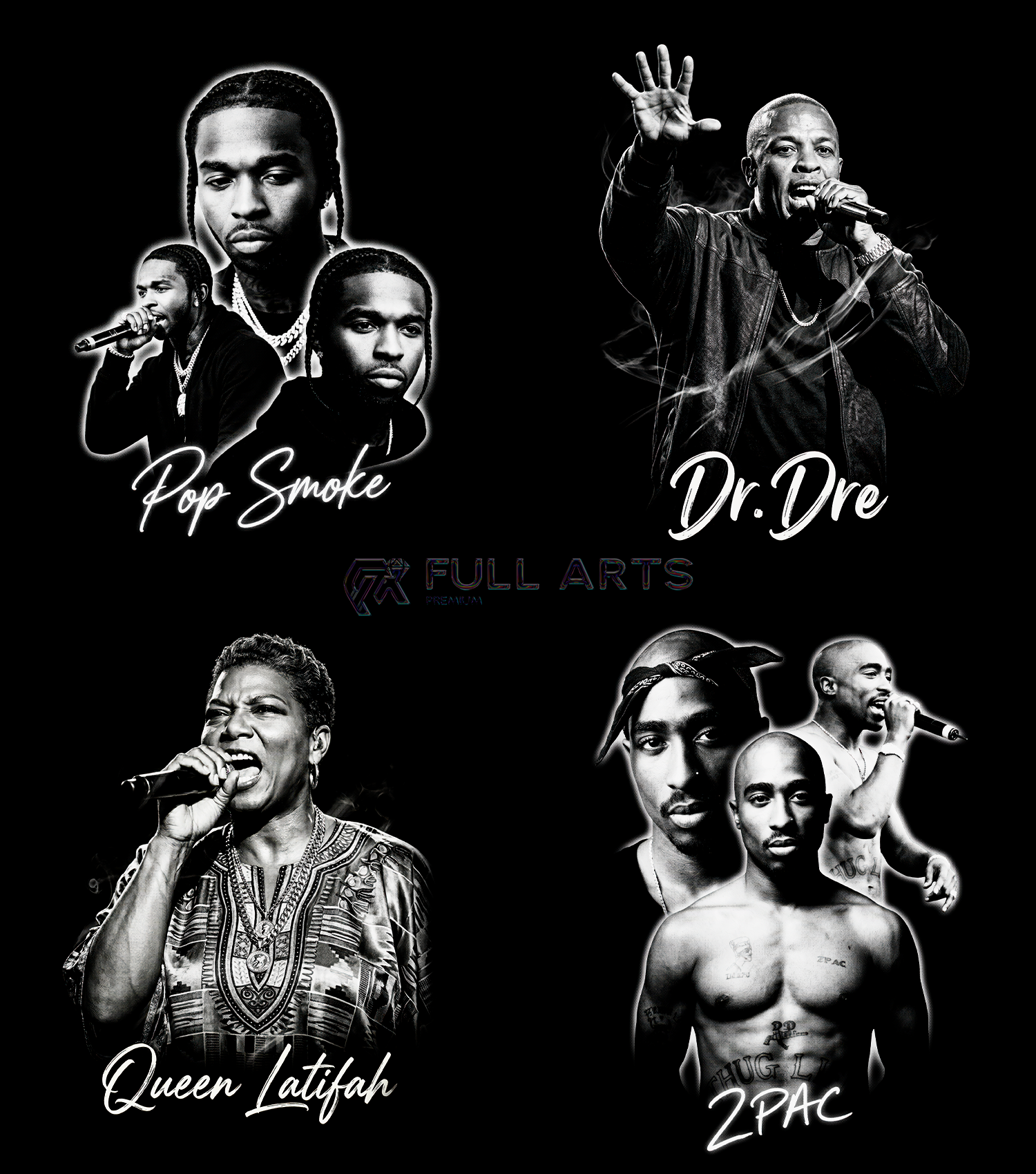120+ Hip-Hop Monochrome Halftone Designs
