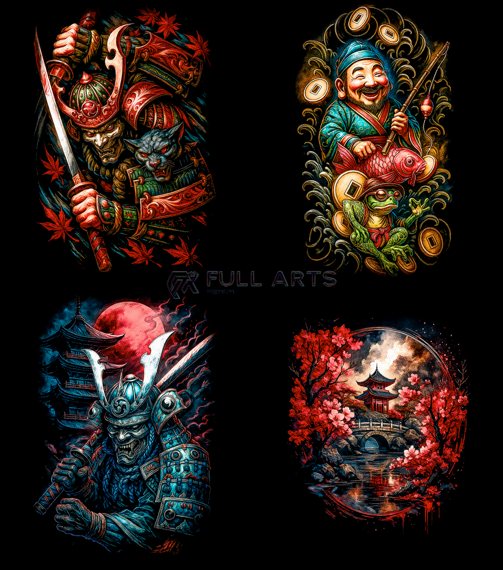 Pack 120+ Halftone Oriental Designs