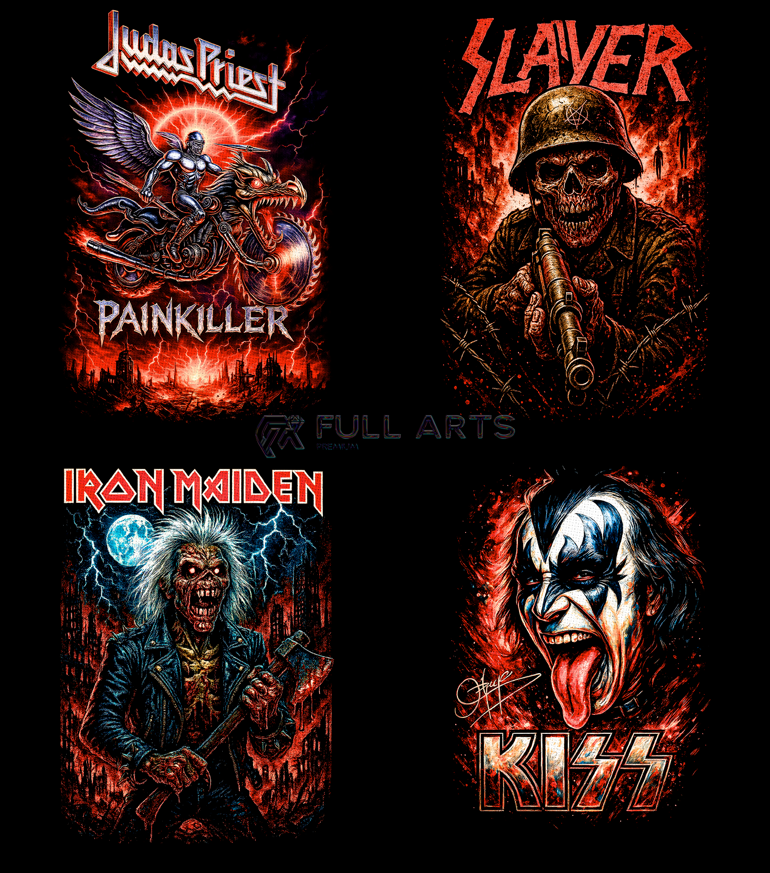 Pack 120+ Halftone Rock Designs
