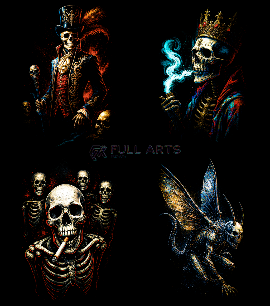 Skull Pack VOL.2 90+ Halftone Designs