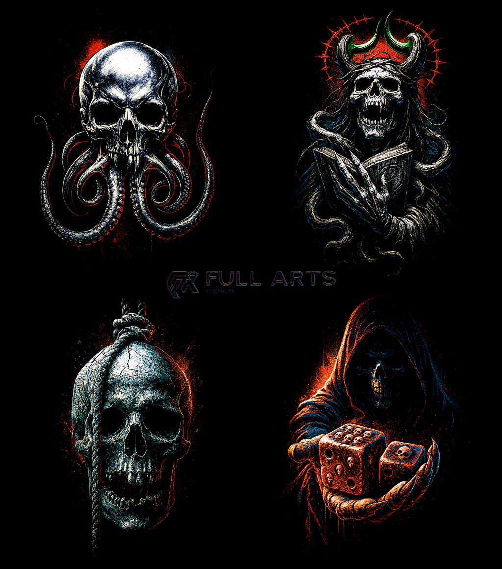 Skull Pack VOL.2 90+ Halftone Designs