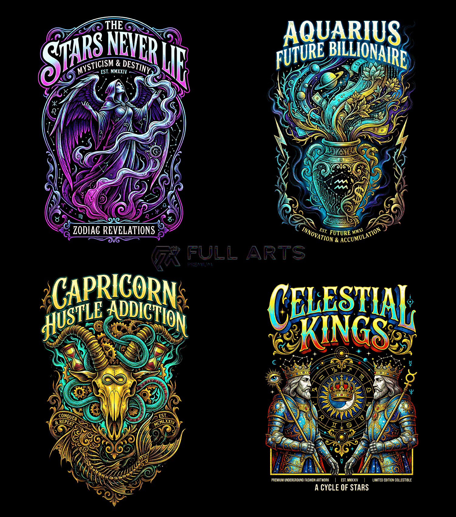 Zodiac Pack 120+ Halftone Designs