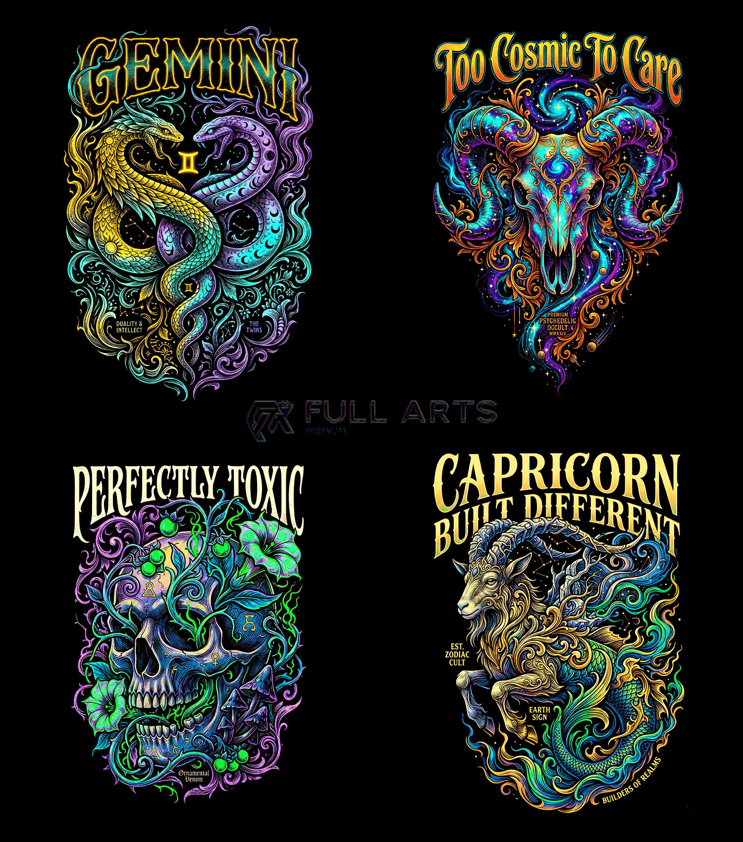 Zodiac Pack 120+ Halftone Designs