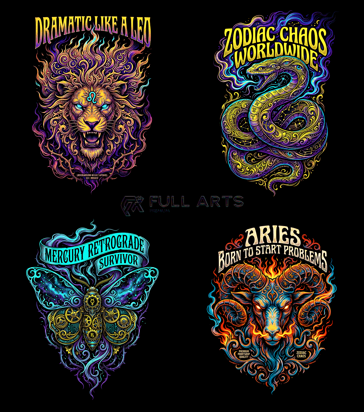 Zodiac Pack 120+ Halftone Designs
