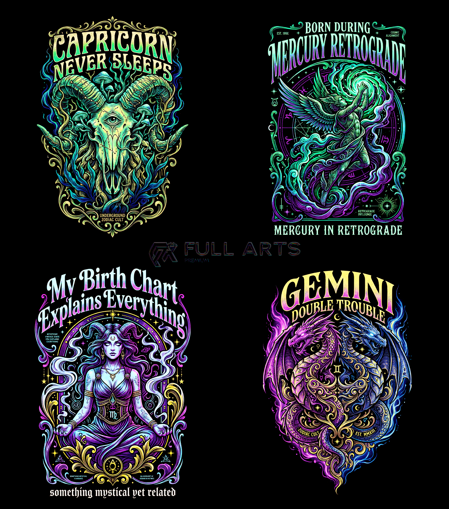 Zodiac Pack 120+ Halftone Designs